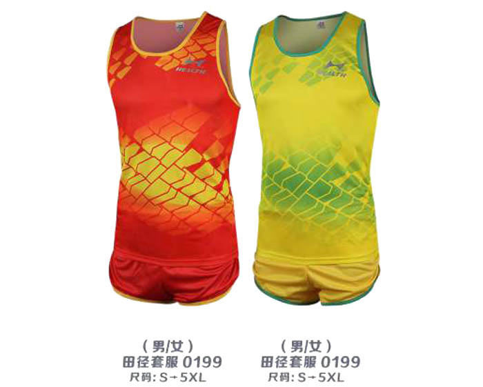 0199 男、女 田徑套服 尺碼：S-5XL